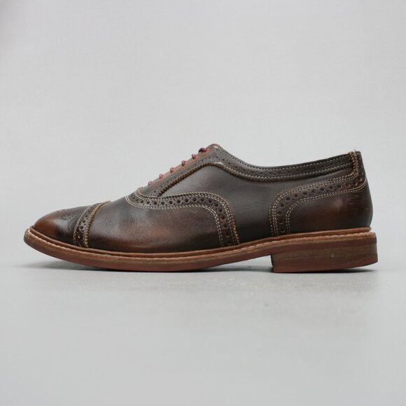 Allen Edmonds Men\'s 12 Strandmok Brown Leather Cap-Toe Oxfords Dress Shoes - USA main image 12